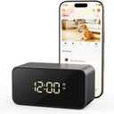 2K Wireless Clock Camera with Motion Detection, 2.4G&5G WiFi, Mobile App Control, Home Security, 64GB