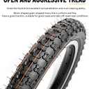 Hycline Kids Bike Replacement Tires Set: 2-Pack 16x2.125 inch Premium Butyl Rubber Wear-Resistant Folding Bicycle Tires and 2 Pcs Bike Tubes Schrader Valve with Tire Levers for BMX MTB