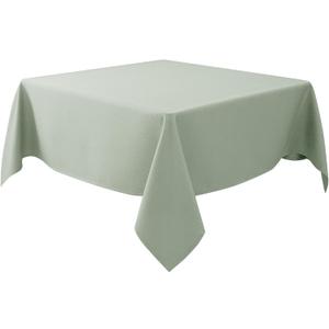 Biscaynebay Square Tablecloth 54x54 Inch-Sage Card Fabric Table Cover-Small Folding Tablecloths Linen Water Resistant Washable for Kitchen Dining Picnic Patio Outdoor Party Restaurant Tables