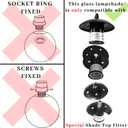 KoKo&Yukina 6 Inch Clear Glass Globes Shade Replacement Glass Shades - 2.67" Fitter Opening - Lighting Fixture Replacement