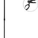 HOOSUN Garden Flag Stand Holder Pole Easy to Install Strong Sturdy wrought iron Fits 12.5" x 18" Mini Flag with 1 Tiger Clip Curved hook with S type (1)