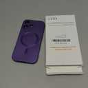 Magnetic for iPhone 17 Case [Compatible with MagSafe][Built-in Camera Lens Protector] Slim Thin Soft Silicone Bumper Shockproof Metallic Luster Phone Case (Purple)