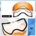 MAMBAOUT Ski Goggles with Magnetic Lens, Kids Snowboarding Goggles for Boys Girls, Anti Fog UV Protection Age 3-14