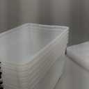 IRIS USA 72 Qt Stackable Plastic Storage Bins with Lids, 6 Pack - BPA-Free, Made in USA - See-Through Organizing Solution, Latches, Durable Nestable Containers, Secure Pull Handle - Clear