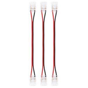 10 Pcs 2 Pins LED Strip Lights Connectors Set, 2 Pins LED Strip Connectors Double Headed Track Lighting Connector Transparent Snap Connector for Home Office Linear Cabinet Lights DIY Light Strips