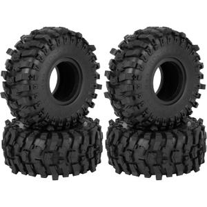 1.9" Beadlock Tires for 1/10 RC Crawler SCX10 SCX10 II SCX10 III TRX4 Red cat GEN7 8 RC 4WD,1.9 Beadlock Tires RC Tires 1.9 Crawler Tires Rubber Tires,4PCS