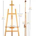 DJAR Solid Beechwood Art Easel for Painting, Folding Floor Easel Stand for Drawing, Wedding Sign and Poster, Ajustable Wooden Easel for Artist and Beginner, Hold Canvas up to 41.7"