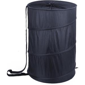 BATTOO Collapsible Laundry Baskets- Foldable Hamper for Laundry Extra Large Pop Up Laundry Hamper 107L with Long Straps Drawstring Clothes Hamper for Bathroom, Campout, Dorm or Travel Navy, 17.5"x27"