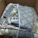Secgo King Size Comforter Set- 100% Cotton Quilt King Size Set, Green, Sage bedspreads (96 * 108 Inch) with 2 Pillow Shams, Patchwork Reversible Lightweight Bedding