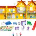 Peppa Pig Peppa's Big Family House Playset with 3 Figures, 11 Accessories, 2025 Version with Baby Evie, Preschool Toys for Girls and Boys 3 and Up