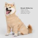 cyeollo Dog Sweater Knitwear with Long Sleeves Turtleneck Pullover Sweaters Fall Winter Dog Clothes Sweaters for Large Dogs, Beige XXXL