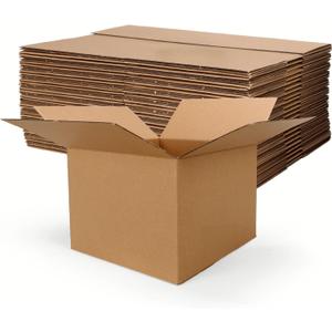 Rempry 25 Pack 8x8x6 Shipping Boxes Brown, Small Corrugated Cardboard Box for Mailing, Packaging Small Business, Kraft Mailer Gift Boxes