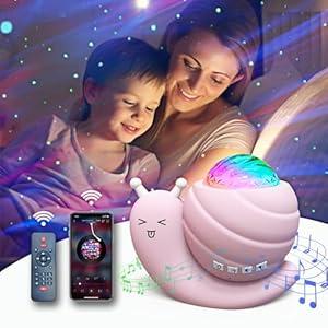 Mycket Star Projector, Galaxy Projector Light, LED Night Light Lamp, Night Light Projector with Remote 360Rotating Sleep Soothing Colors Changing Music Bluetooth Speaker Timer Function for Bedroom