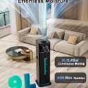 9L/2.4Gal Smart Cool Mist Humidifier, Top Fill Quiet Humidifier Large Room, Covers 550ft, App & Remote Control, 60H Runtime, 7 Colors Light, 4 Mist Modes Humidifiers for Bedroom, Office, Black