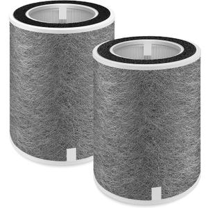 2-Pack HP201 Replacement Filter for Shark Air Purifier MAX HP202, HP232, UA205/ AP1000/ HC500/ 501 Series, HP302/ HP301/ HP300 Series Part# HE2FKPRO, HE2FKBASMB, HE2FKBAS, HE2FKPET, HE3FKPET