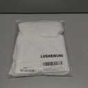 LUSHENUNI Mens Golf Shorts Stretch Quick Dry 7 Lightweight Hiking Casual Dress Athletic Shorts with Zipper Pockets (White)