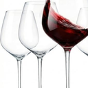 Paksh Novelty Italian Red Glasses - 18 Ounce - Glass Clear (Set of 3)