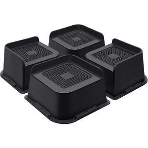 ANNKUT Bed Risers 3 Inch Heavy Duty, Furniture Risers for Bed Desk Table Sofa Couch,Oversized Bed Lifts Risers,Support up to 5000 Lbs(4 Pack Black)