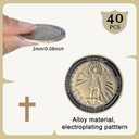 Quelay 40 Pcs Police Challenge Coins Saint Michael Law Enforcement Challenge Coins Bulk Police Officers Bless Prayer Patron Saint Coin Polices Gifts for Men Women Veterans(We are Praying for You)