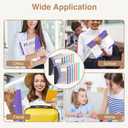 2 x Plastic Envelopes Binder Pockets for 2/3/4 Ring Document Pouch - Organize with Ease, Clear, 8.5" x 11" Expandable (Pack of 12)