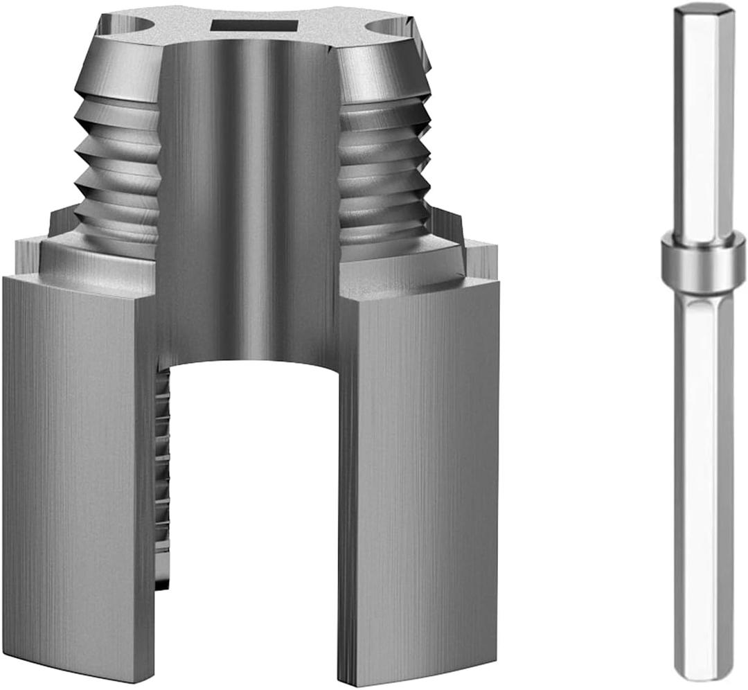 3 x Integrated Internal & External Pipe Threading Tool,Electric Drill Compatible PVC Pipe Threader Kit1/2" 3/4" Tool, Plastic Pipe Threader Kit, Dual Thread Design (Internal & External) (1/2)