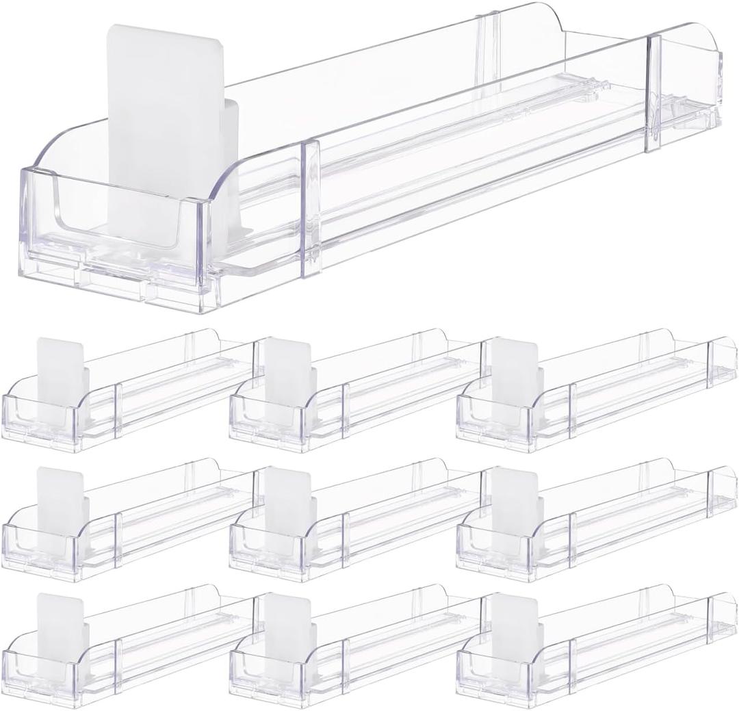 iplusmile Store Display Shelves Matchbook Display Case, 10pcs Automatic Display Stand Rack Pushers Cigarette Display Holder for Market Store (10Pcs Capacity)