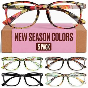 CCVOO Reading Glasses for Women, Eye glasses, Blue Light Readers for Women, Cheaters, +1.5x