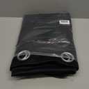 NICETOWN Pitch Black Solid Thermal Insulated Grommet Blackout Curtains/Drapes for Bedroom Window (2 Panels, 42 inches Wide by 63 inches Long, Black)