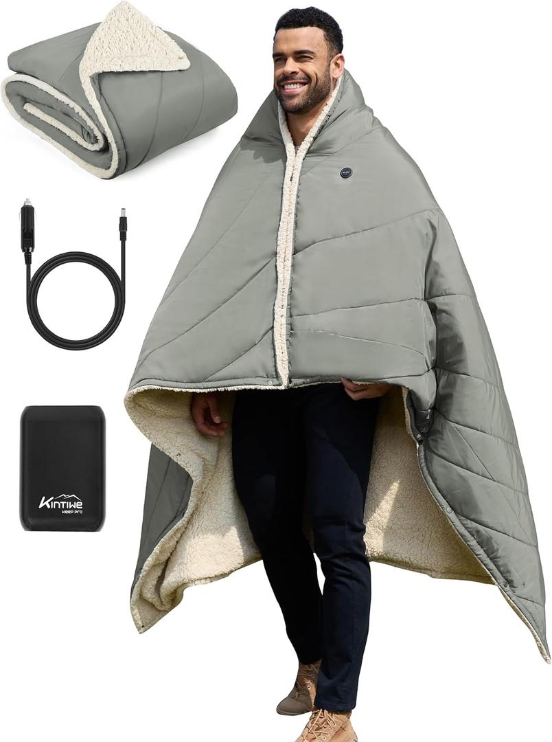 Heated Blanket Throw Battery Operated, 12V Portable Electric Heated Shawl with 3 Heating Modes,Heating Outdoor Camping Blanket for Traveling,Picnics,Car
