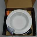 Juno E Series 4" LED Ceiling Light, Baffle Trim Recessed Lighting with 5-in-1 Switchable White Color, 700 Lumens, Wet Rated LED Downlight, Dimmable, White, 12-Pack