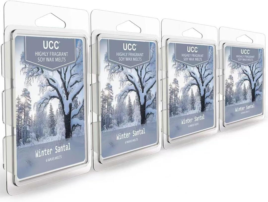2 x UCC Christmas Wax Melts, Premium Plant Based Natural Soy Scented Melts Cubes, Wax Melts Tarts, Wax Melt Gift - 4 Pack