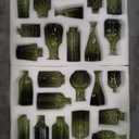 Glass Bud Vase Set of 24, Small Green Flower Vases for Centerpieces in Bulk, Mini Vintage Vase for Wedding Decor, and Home Table Dcor