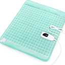 Deepsoon Heating Pad,Electric Heating Pads for Back,Neck,Moist Heating Pad for Abdomen Shoulder Knee Legs,Dry/Moist Heat&Auto Shut Off,Mother's Day Birthday for Men and Women,Light Green,24x20 Inch