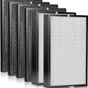 5000 Filter Replacement Set Compatible with AD5500 Air Purifier (2 Premiu Filters + 4 Carbon Filters) 6-Pack AD5000 Replacement Filters
