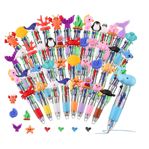 BESARME 48 Pcs Ocean Pens for Students, 4-in-1 Cute Pen Gifts | Prize Gifts for Classroom, Smooth Writing, Retractable Design for Back to School Supplies Goodie Bags Stuffers