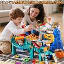 MSKOLER Dinosaur Race Car Tracks for Toddlers 2-4 Years, Dinosaur Climbing Hills Railcar, Toy Car Track Play Set with 7 Small Race Cars, Preschool Birthday Gifts for 3 4 5 6 7 8 Year Old Boys Girls, Medium