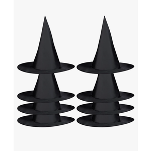 8 PCS Halloween Witch Hats Witch Costume Accessory for Halloween Cosplay Party, Black 8 PCS Halloween Witch Hats Witch Costume Accessory for Halloween Cosplay Party, Black