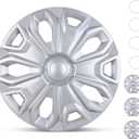 Nilight Wheel Cover Hubcaps 16 Inch for Ford Transit 150 250 350 350HD 2015 16 17 18 19 20 21 22 23 24 2025 Steel Wheel with 5 Lug 16 Hub Caps Set of 4 Rim Protector Wheel Covers Replacement, Silver