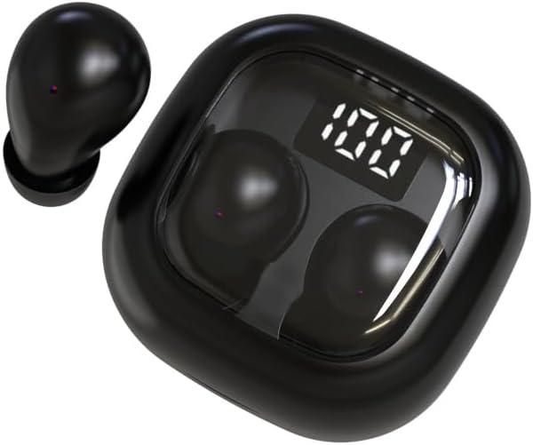 SK19-2026 Edition - Mini Earbuds for Work and Sleep, Small Bluetooth 5.3 Headphones, 24 Hours Total Battery Life (Black)