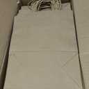 RACETOP Brown Paper Bags with Handles Bulk 100Pcs 8x4.5x10.8 Inch Gift Bags Bulk, Brown Kraft Paper Bags for Retail, Party, Shopping, Favor