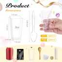 Mwellewm 240 Pcs Dessert Cups with Spoons 120 Pcs 3 OZ Mini Clear Plastic Desert Parfait Cup 120 Pc Spoons for Party Small Square Serving Wine Shot Disposable Fruit Ice Cream Mousse Appetizer Bowl