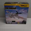 Top Race Remote Control Airplane - Ready to Fly 4 Channel RC Plane for Adults - Advanced Foam Construction - Remote Controlled War Cessna P51 Mustang Upgraded with Propeller Saver - 4.3"x15.7"x11.8" (Grey)