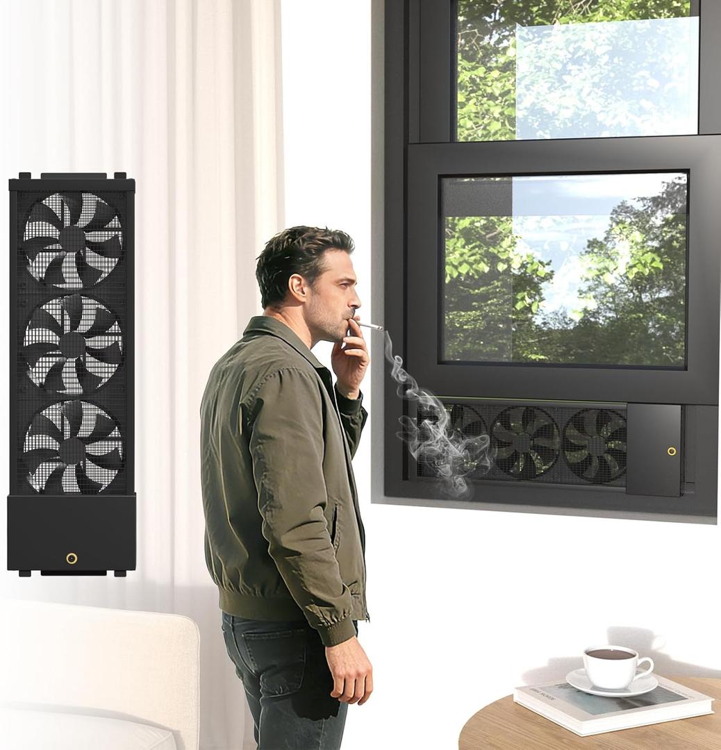 QJSZMEI Vertical Window Fan for Sliding Windows (45~50cm/17.8~19.7in)