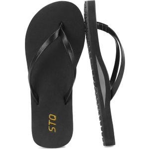 STQ Flip Flops for Women Arch Support Summer Beach with Non Slip Sole