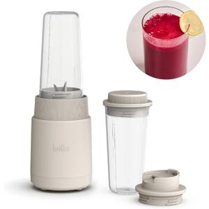 bella 6 Pcs Portable Rocket Blender, Juicer & Smoothie Maker, Press & Twist Design, EverGood & BPA Free Dishwasher Safe Parts, 4 Tip Stainless Steel Blade, Cord Wrap, 240 Watt Motor, Oatmilk