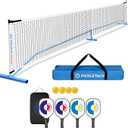 Portable Pickleball Net - 22 FT USAPA Regulation Size, Applies to Indoor & Outdoor & Driveway, Pickle Ball Net System with Carrying Bag (Blue)