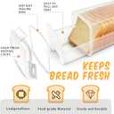 Bread Container with Drawer Tray, Plastic Bread Box with Airtight Lid, Homemade Bread Loaf Bread Keeper, BPA Free Sandwich Loaves Holder Saver for Kitchen Countertop Pantry & Freezer, 6 inches x 6 inches x 13 inches