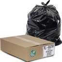 Aluf Plastics 56 Gallon Trash Can Liners (100 Count) - 43" x 47" - Thick 1.5 MIL Equivalent Black Trash Bags for Bathroom, Kitchen, Office, Industrial, Commercial, Recycling and More