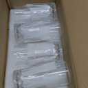 Qipecedm Drinking Glasses, 8 Piece Crystal Glass Cups, Mixed Glassware Set, 4 Pack Crystal Old Fashioned 11oz Highballs and 4 Pack 11oz Whiskey Glasses, Great for Cocktail, Whisky and other Beverages (Clear)