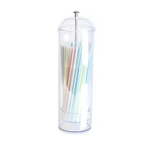 Youngever Straw Dispenser, Plastic Drinking Straw Container with Lid (Long Straw)